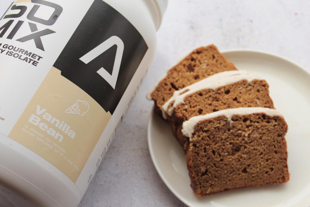 Healthier You Protein Pumpkin Bread w/ Cream Cheese Frosting Astroflav
