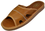 Jase - Mens tan leather house slippers - Reindeer Leather