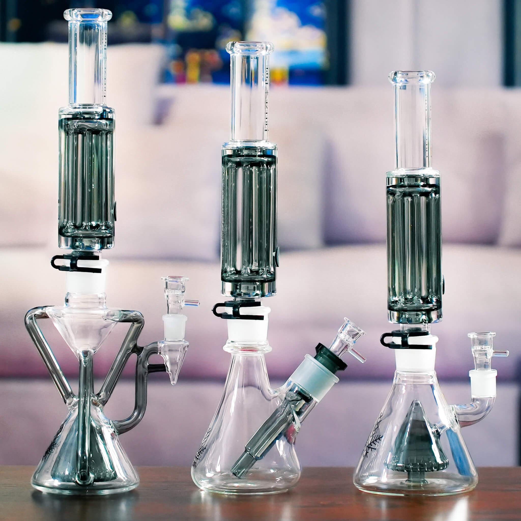 glass pieces on table