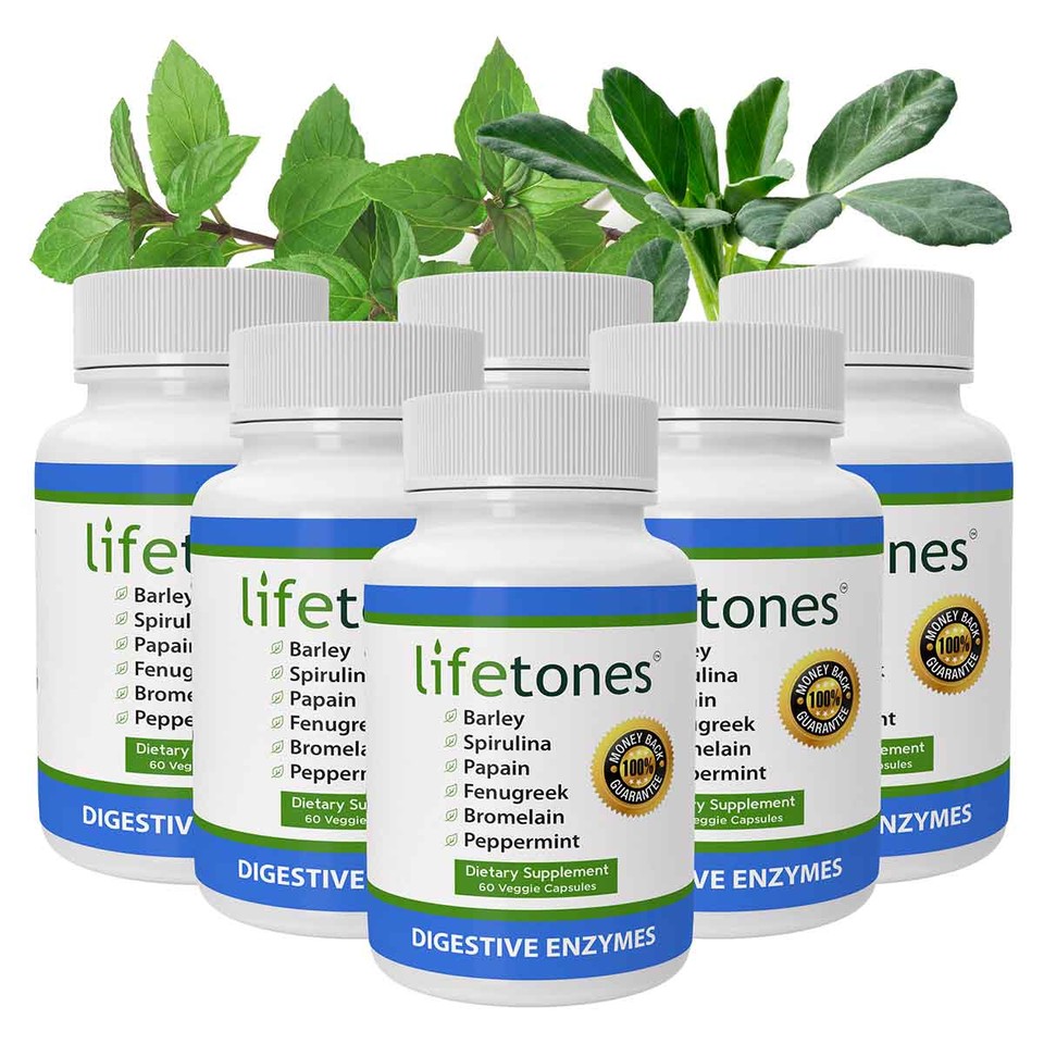 Lifetones Digestive Enzymes | 6 Pack