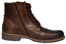 Edwin - Mens winter leather laced up boots - Reindeer Leather