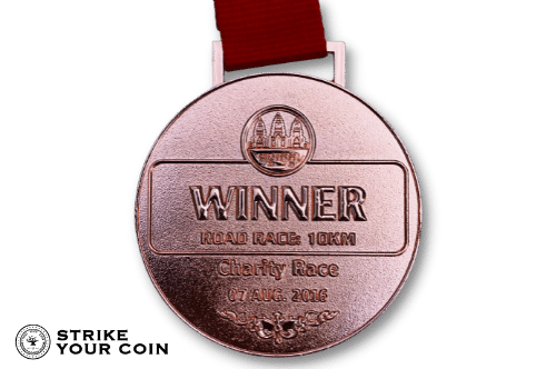 Custom road race winner medal