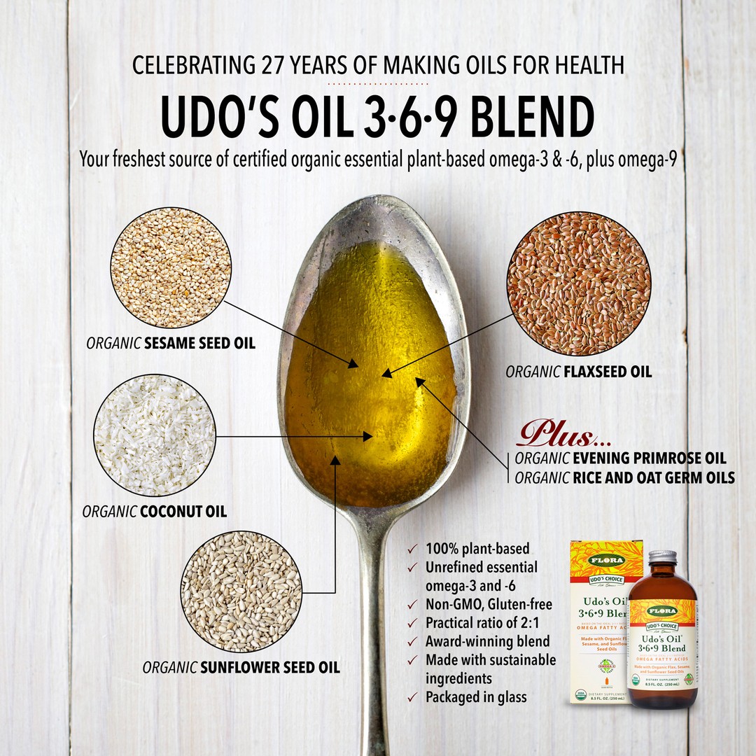 Springboard Berygtet ost Udo's Oil 3·6·9 Essential Fatty Acid Blend