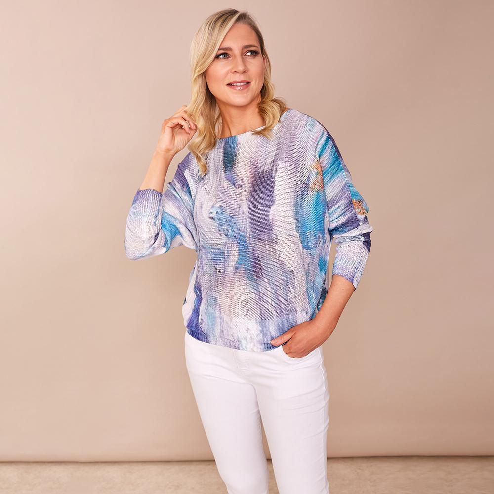 Karina Batwing Jumper (Blue)