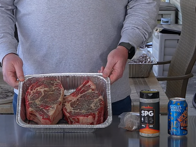 Bone In Ribeye Steaks on the Kamado Joe Big Joe! Soapstone for the Sea