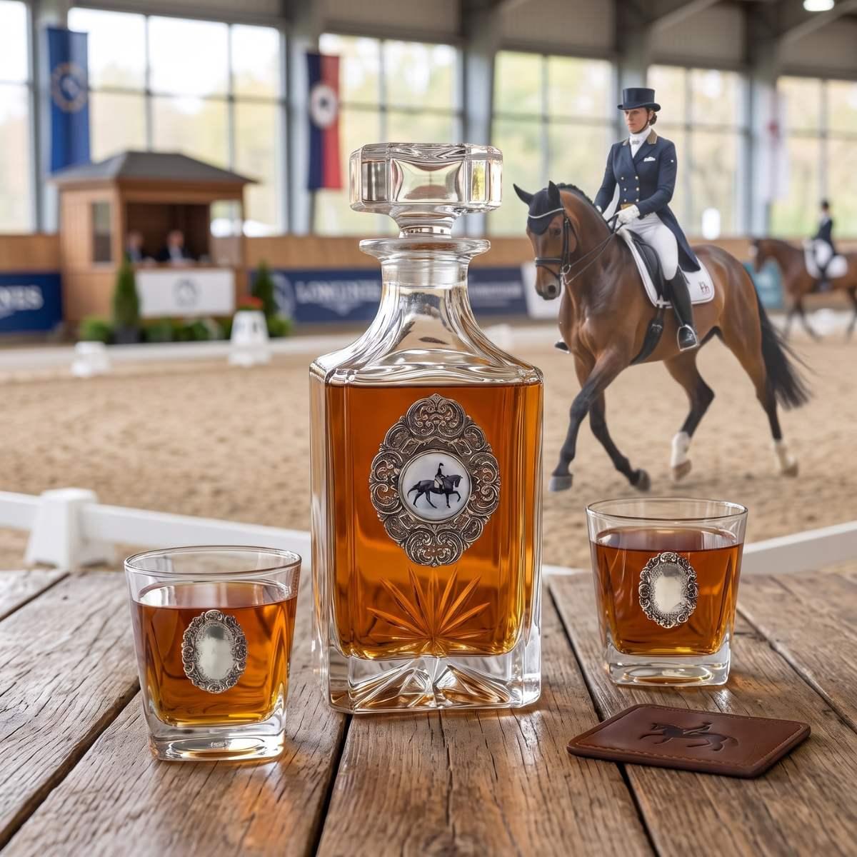 Dressage Decanter Set | Gift for Dressage Rider