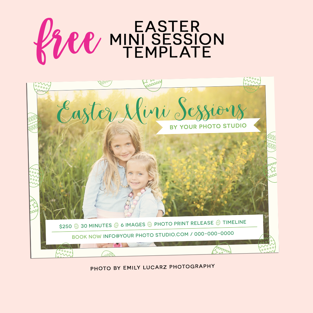 Free easter mini session template