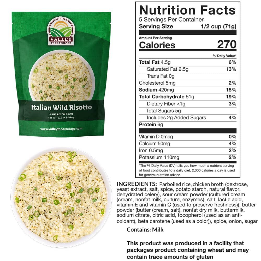 Italian Wild Risotto Nutrition Facts