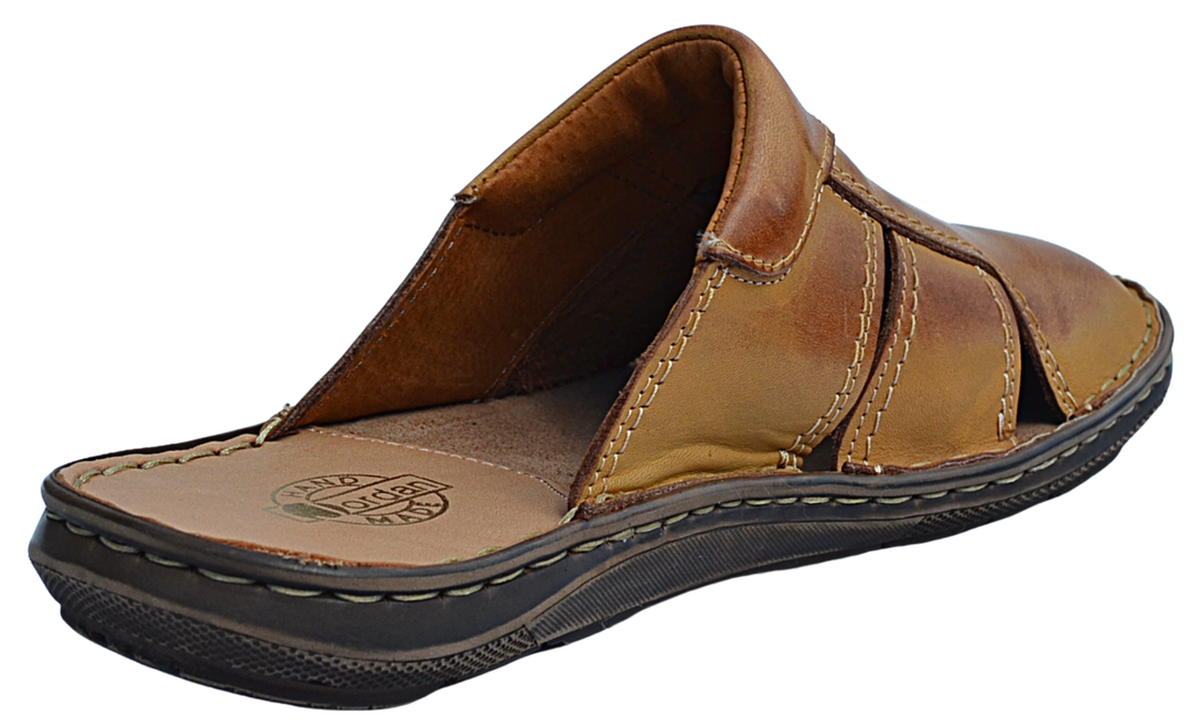 Joshua - Men leather scuff slippers - Reindeer Leather