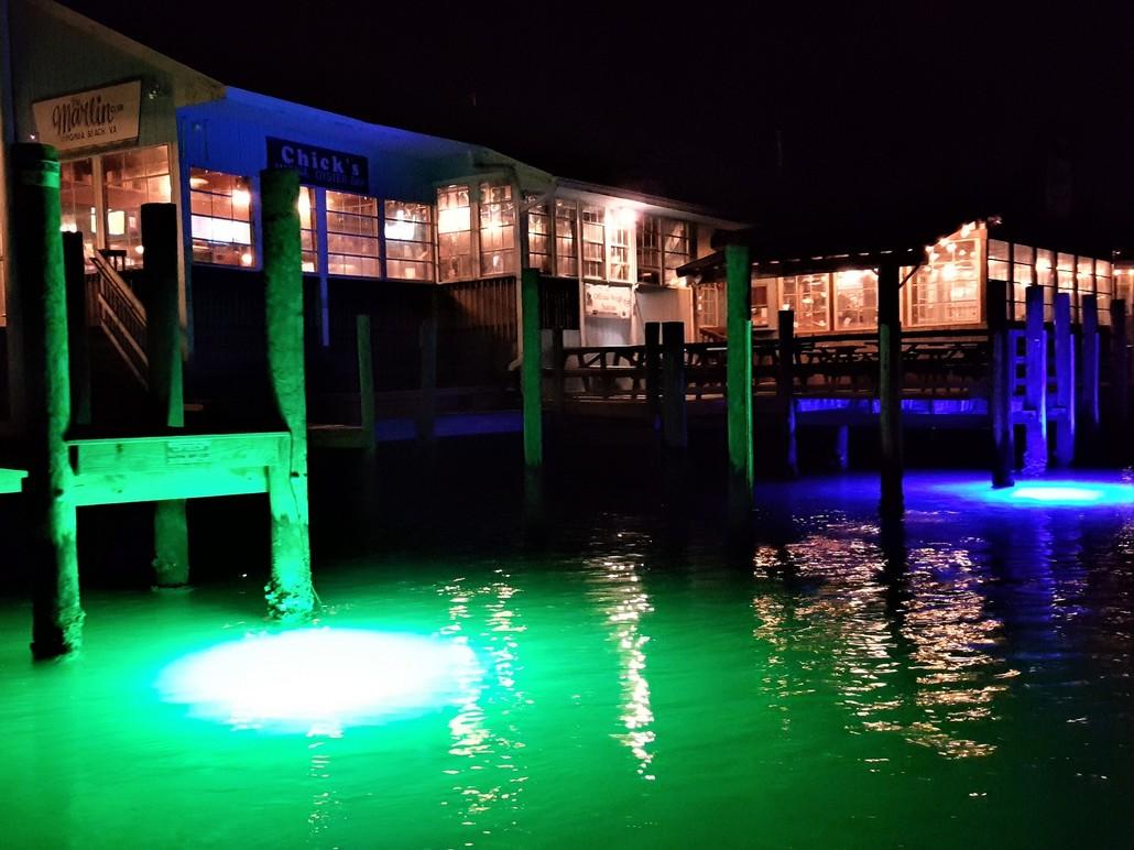 Night Fishing Dock Lights - Orange Beach Alabama