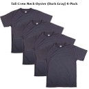 The Big Boy Bamboo Tall Crew Neck Oyster (Dark Gray) T-Shirt 4-Pack 1XLT-4XLT