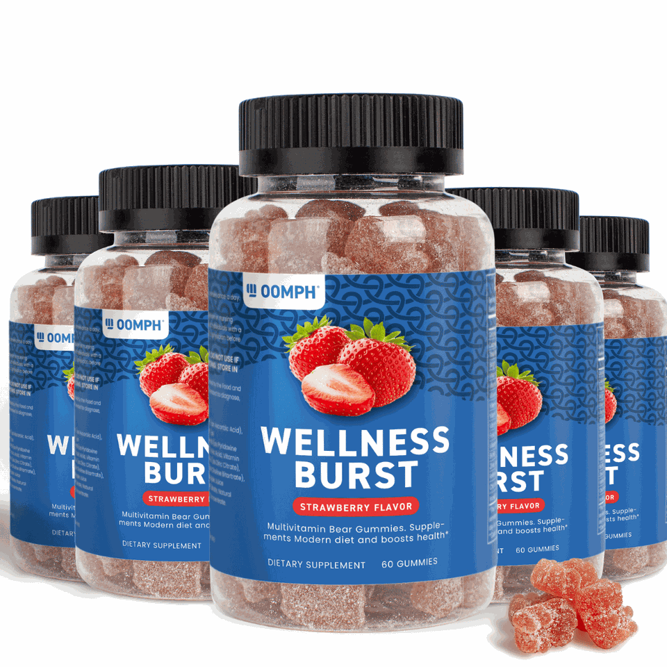 Oomph Fitness Multivitamin Gummy Wellness Burst Strawberry Flavor for Optimal Health