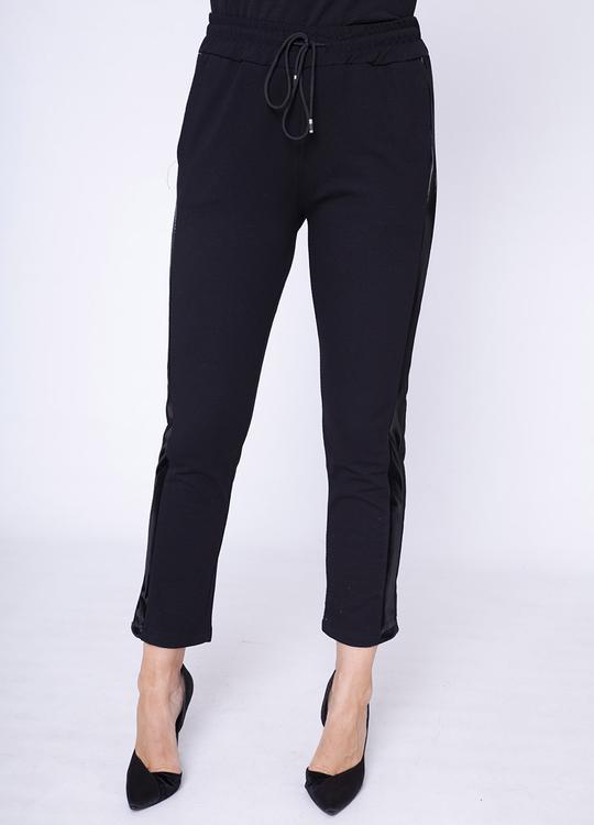 Drawstring Leather Side Trouser