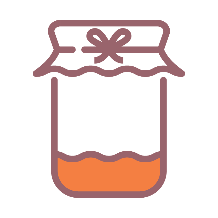 Jar 1/4 full of Kombucha icon