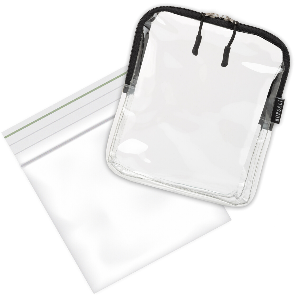 Clear Quart Size Bag for TSA Approved Toiletries, Crafts and