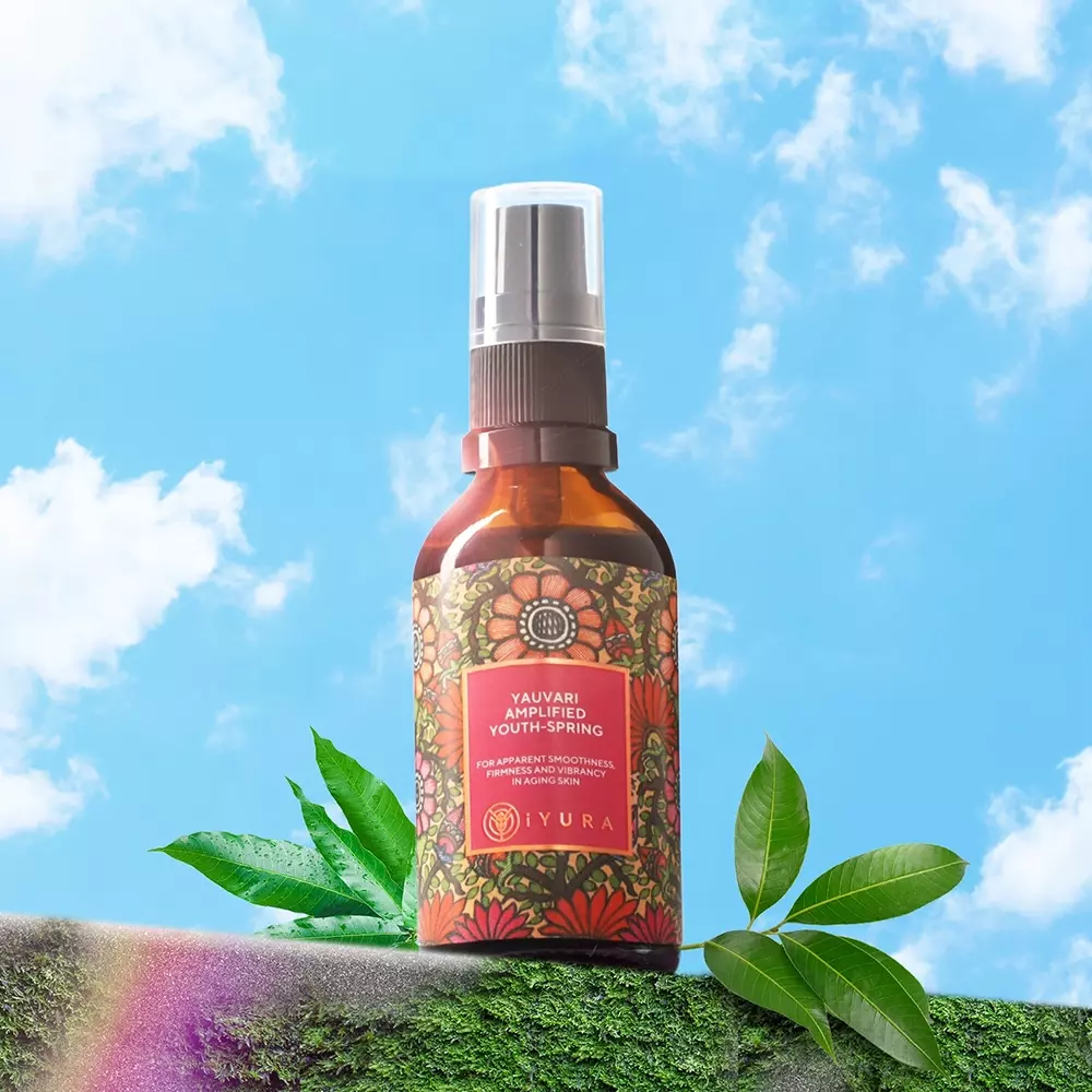 Yauvari Amplified Youth-Spring with ingredients' leaves