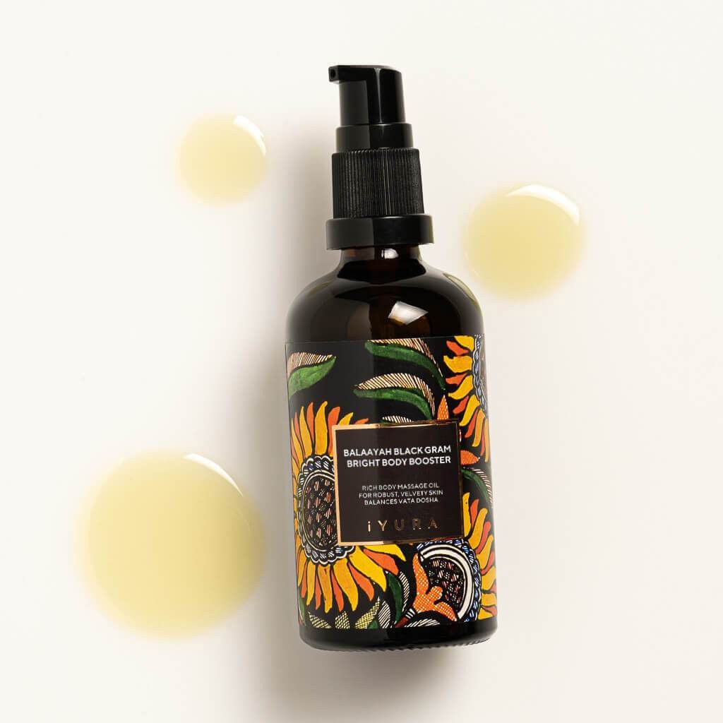 Drops of Balaayah Black Gram Bright Body Booster with its bottle