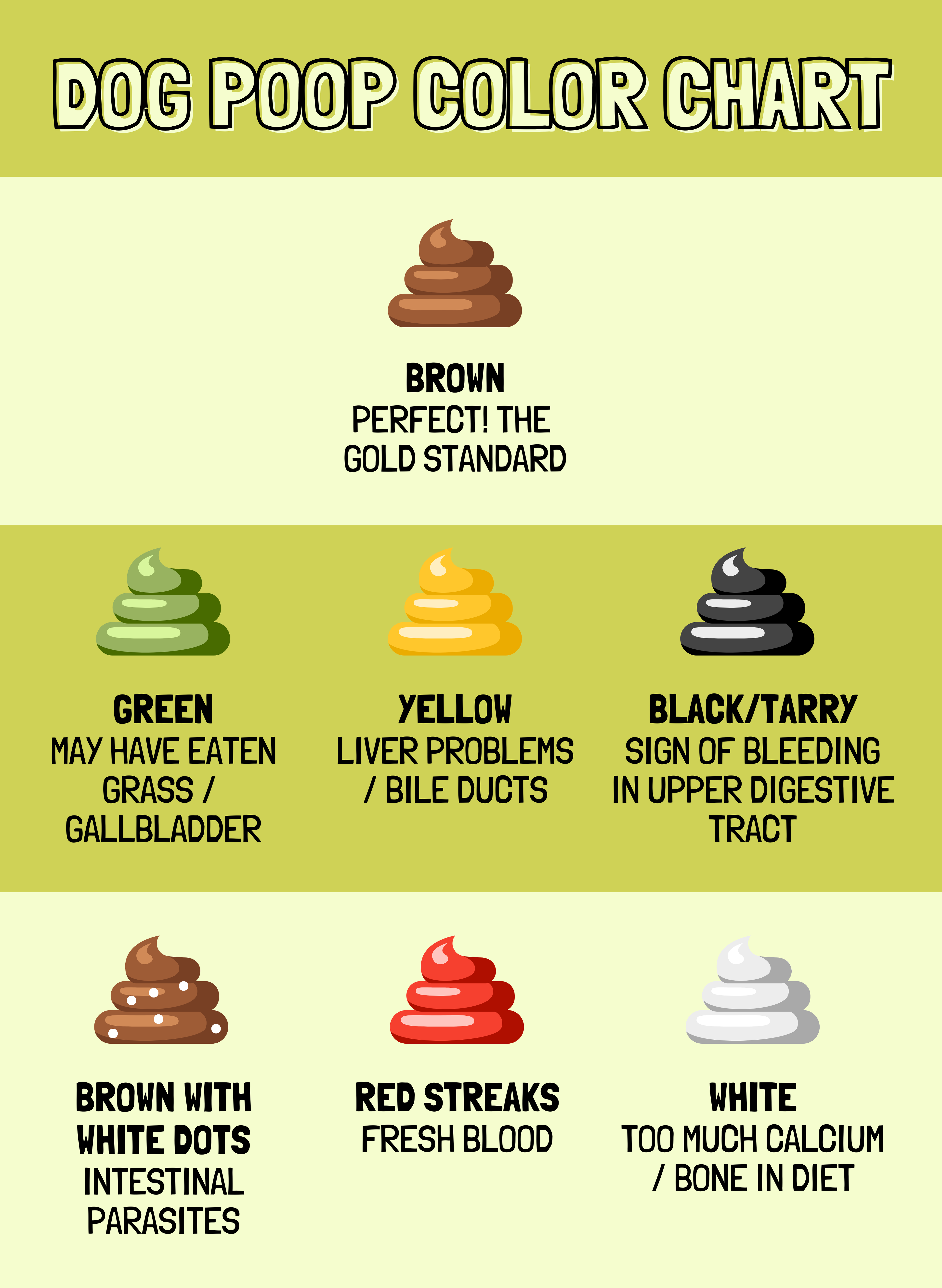 dog poop color chart