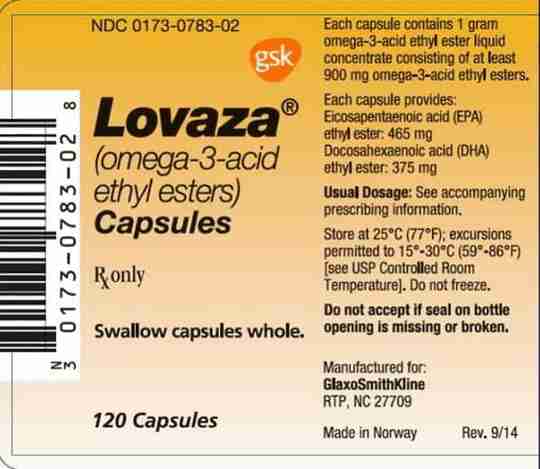 Lovaza Omega 3 Acid Ethyl Esters Capsules 120 Capsules