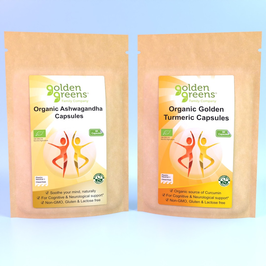 Organic Ashwagandha & Golden Turmeric capsules