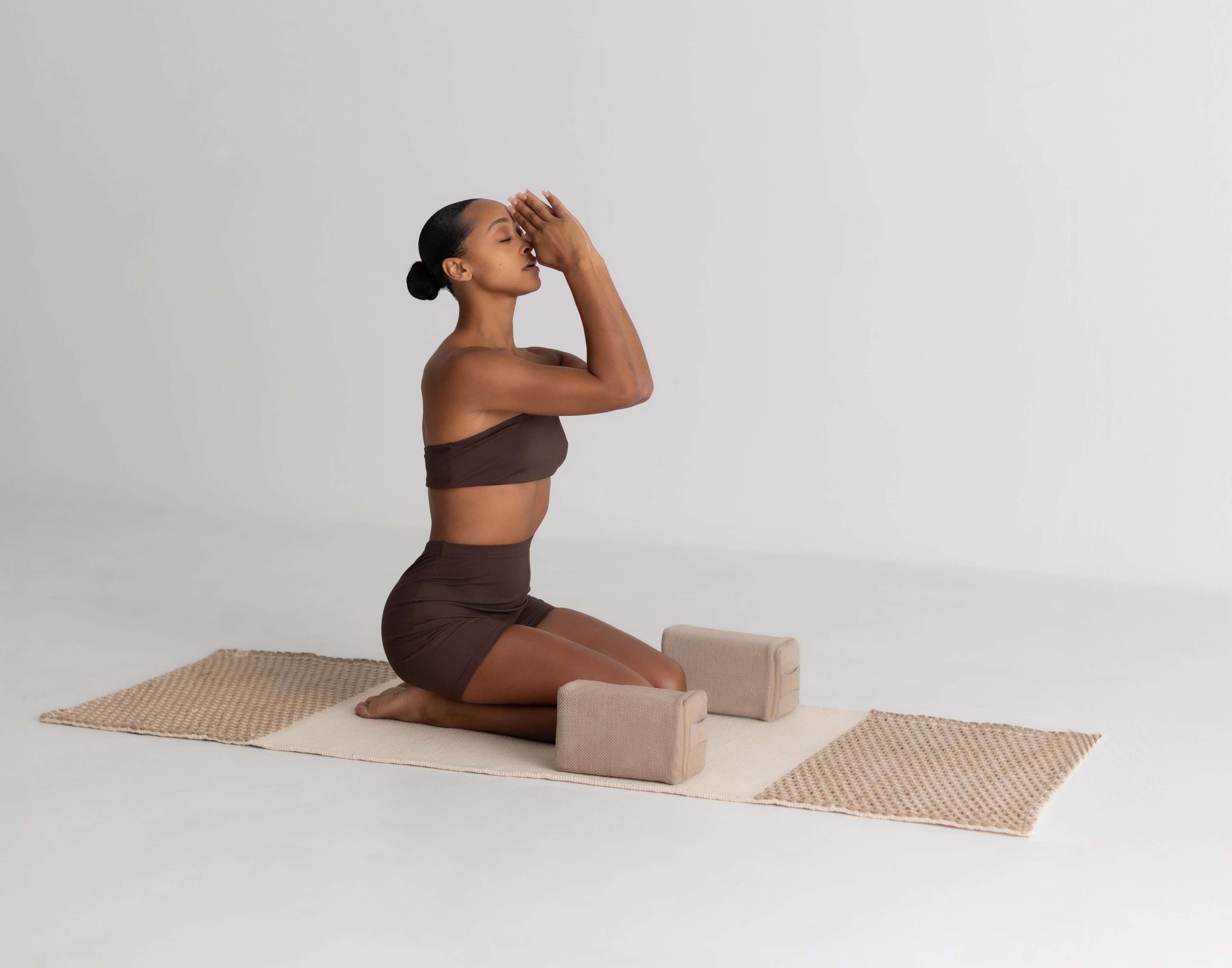 Diamond Yoga Mat - Clay & Cream 7mm – okoliving