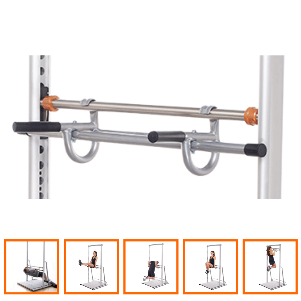 Doorway Adjustable Height Chin Pull Up Bar Dip Station Functional Training Strength Exercise Home Gym Equipment