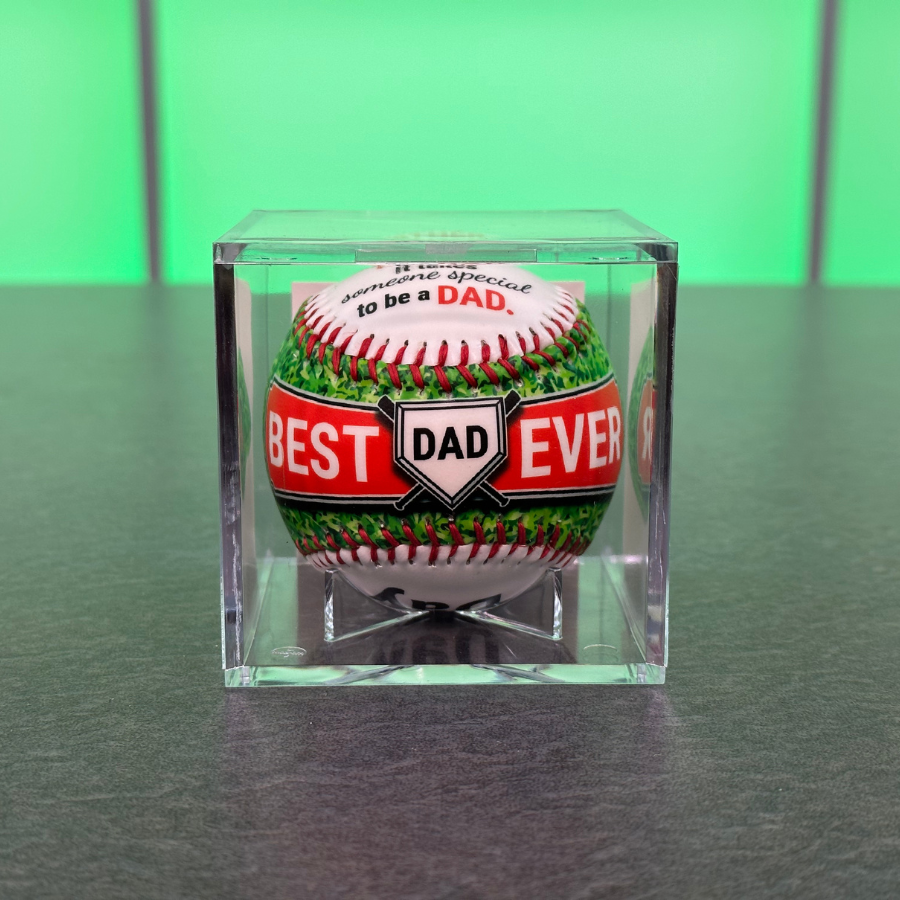 Trendy 4 Photo Best Dad Ever Keepsake Fathers Day Baseball –  FanaticsFootballs