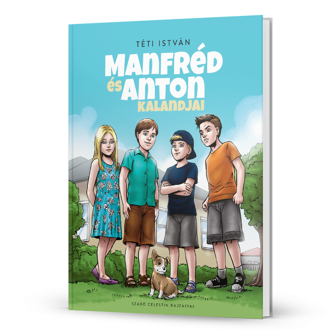 Manfréd és Anton kalandjai – könyv, keményfedeles, 108 oldal