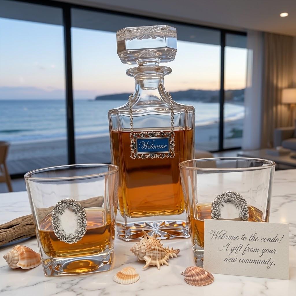 Welcome Decanter Set for a new neighbor