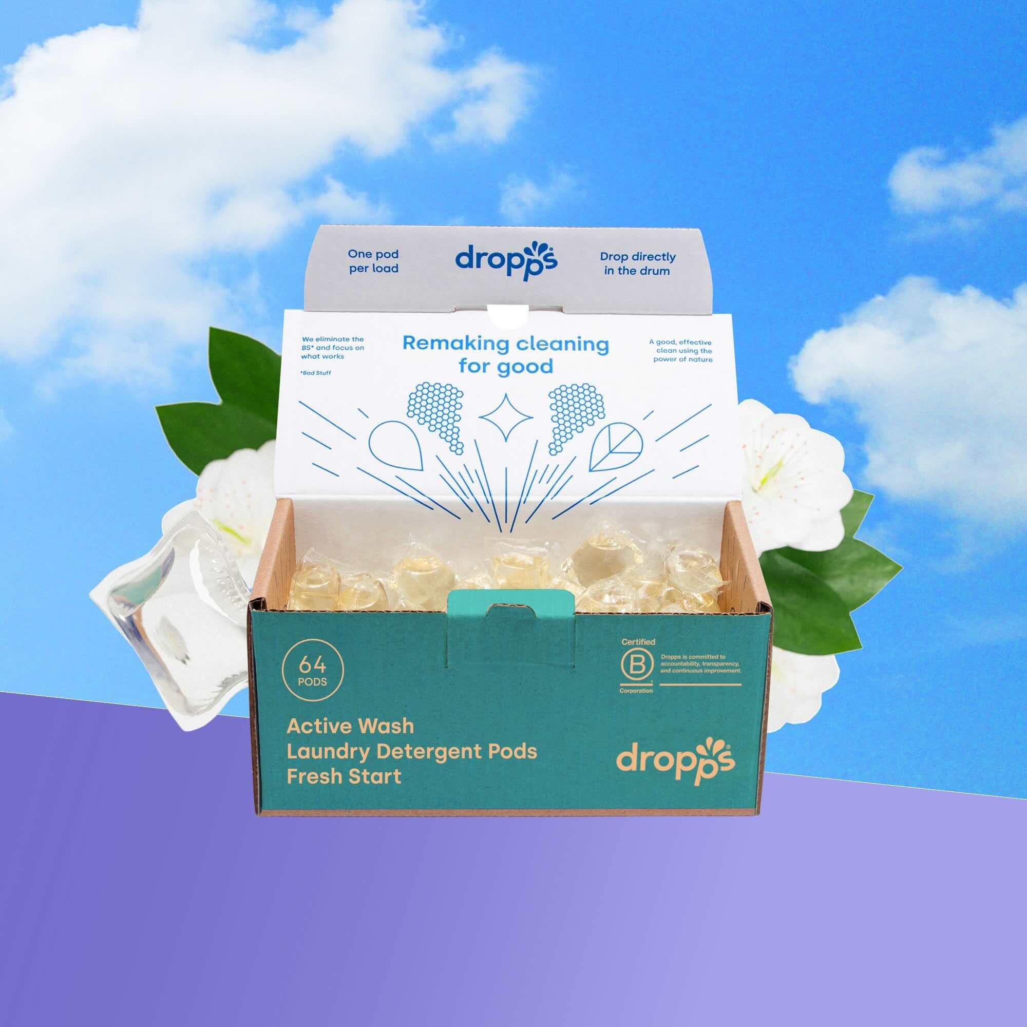 Dropps Active Wash product box.