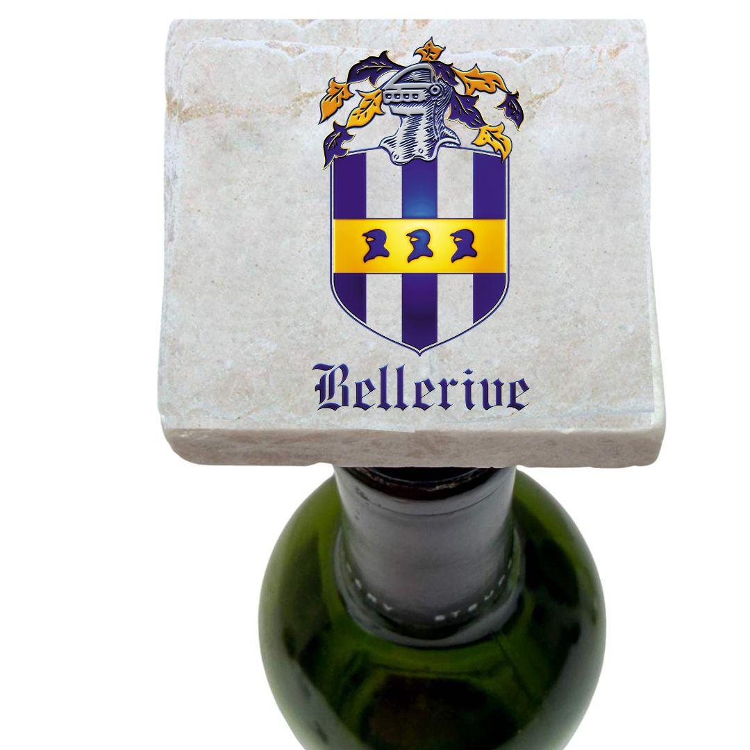 Example of custom marble wine bottle stoppers by Classic Legacy. These were created for Bellerive Country Club.