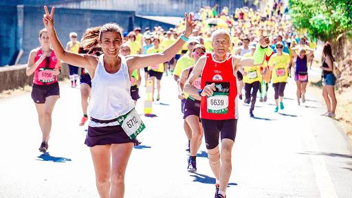 running a marathon