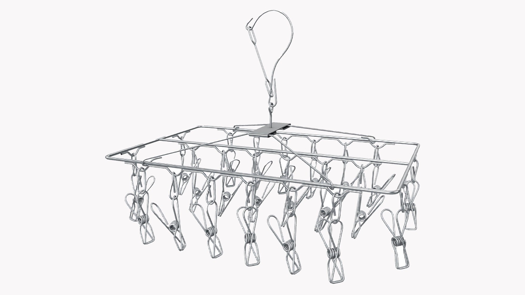 Portable Clotheslines Keep Peg Stainless Steel Peg Airer and Sock Hanger