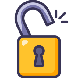 Clipart of an unlocked lock