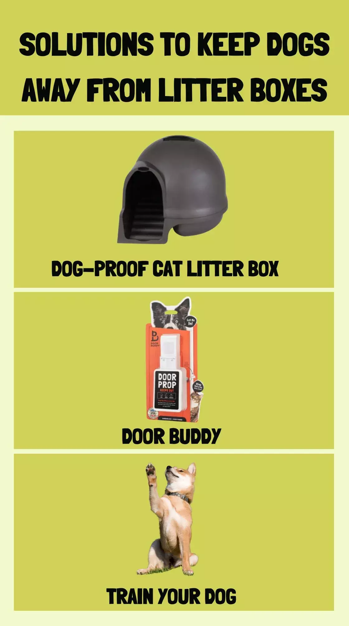 solutioms to keep dogs away from litter boxes