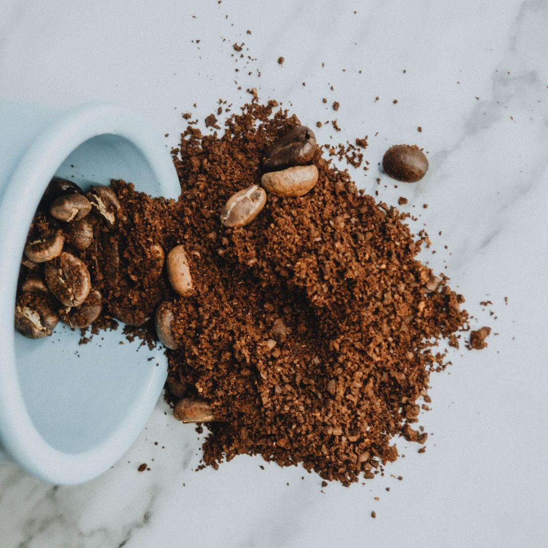 Coffee Beans and Coffee Grounds