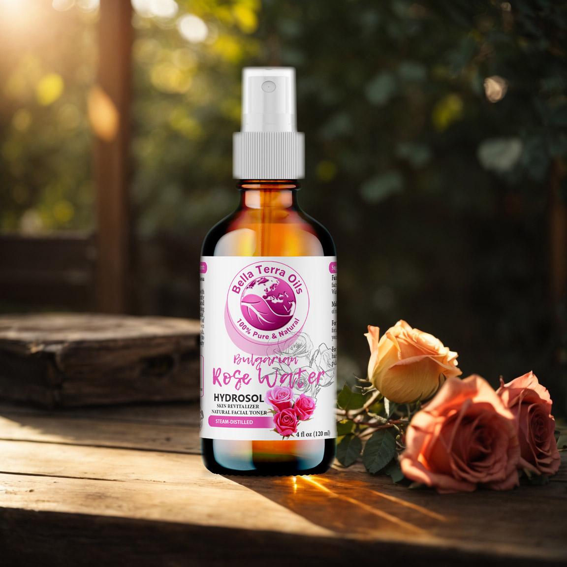 Organic Rose Water Hydrosol - Refreshing Floral Waters for Skin