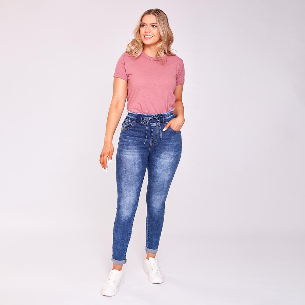 Dana Drawstring Classic Jeggings (Blue)