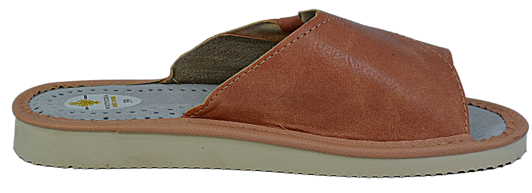 Lillian - Women open toe slippers - Reindeer Leather