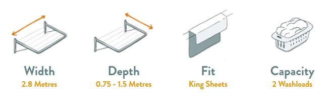 Eco 280 316 Stainless Steel Clothesline Specifications