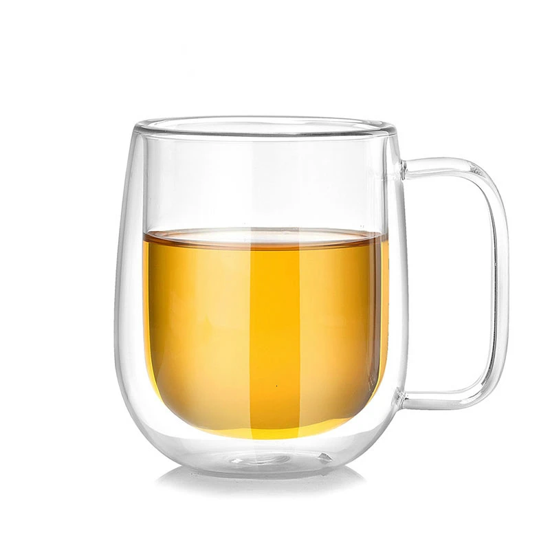 Double Bottom Wall Glass Coffee Cup Whiskey Tea Thermal Heat Resistant Cocktail Vodka Shot Wine Mug Drinkware Tumbler Set