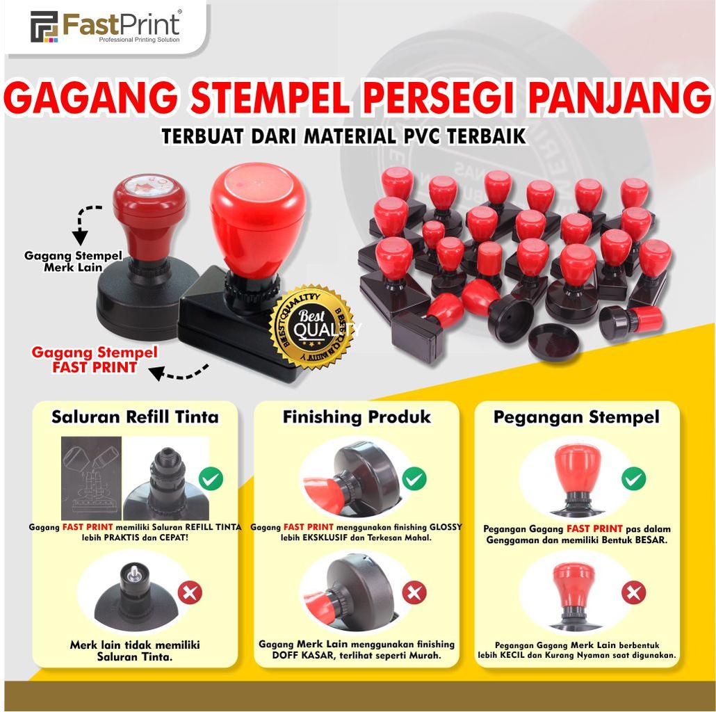 gagang stempel persegi panjang, bentuk gagang stempel