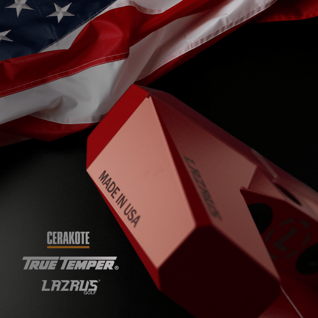 Lazrus and True Temper co-branded image showing LAZ3 zero torque putter shaft partnership
