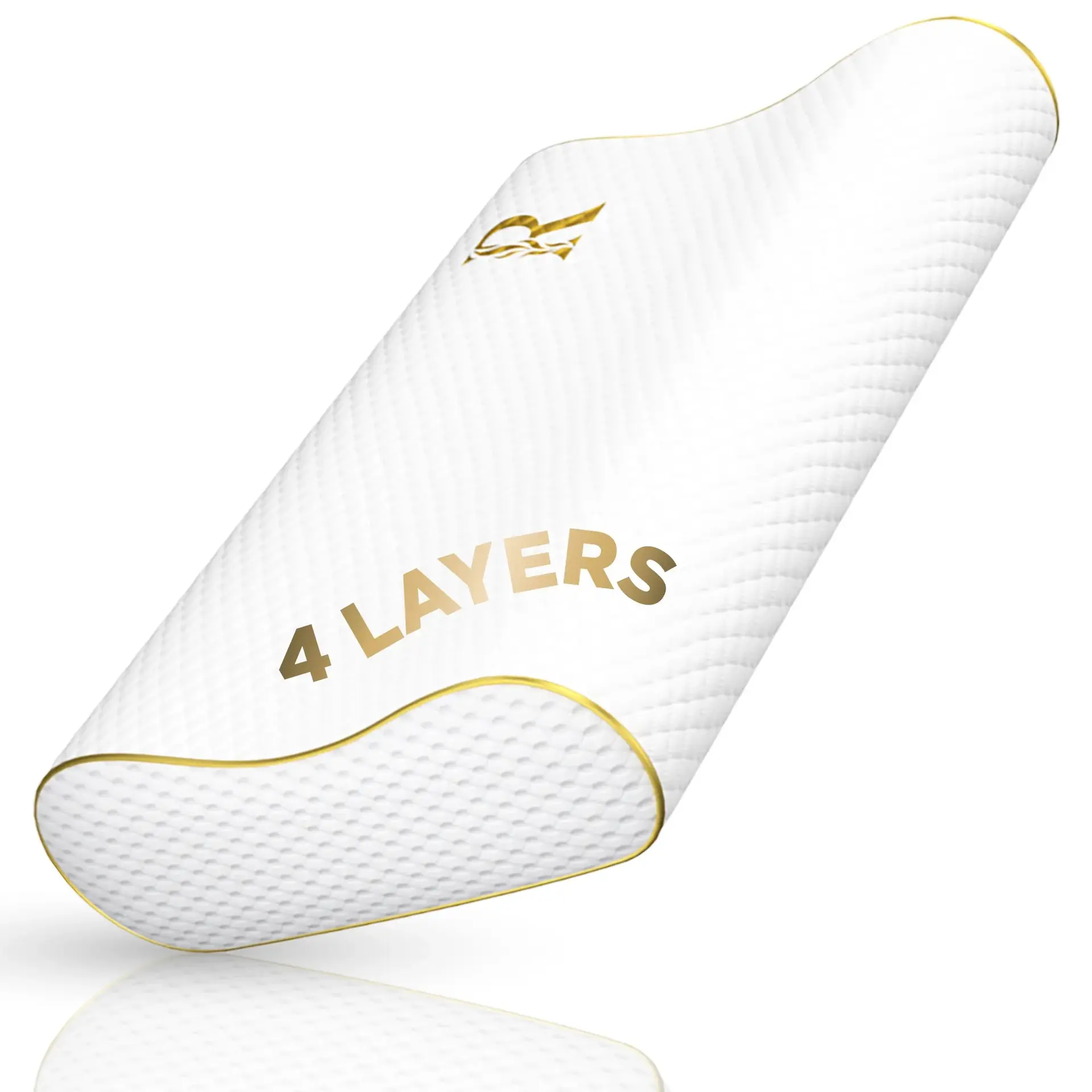 Royal Therapy 4-Layer Memory Foam Pillow - Contoured, Orthopedic & Cervical