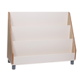 Beleduc Book Shelf, book display, 3 compartments, classroom book shelf, Montessori furniture, Educational furniture, The Montessori Room, Toronto, Ontario, Canada.