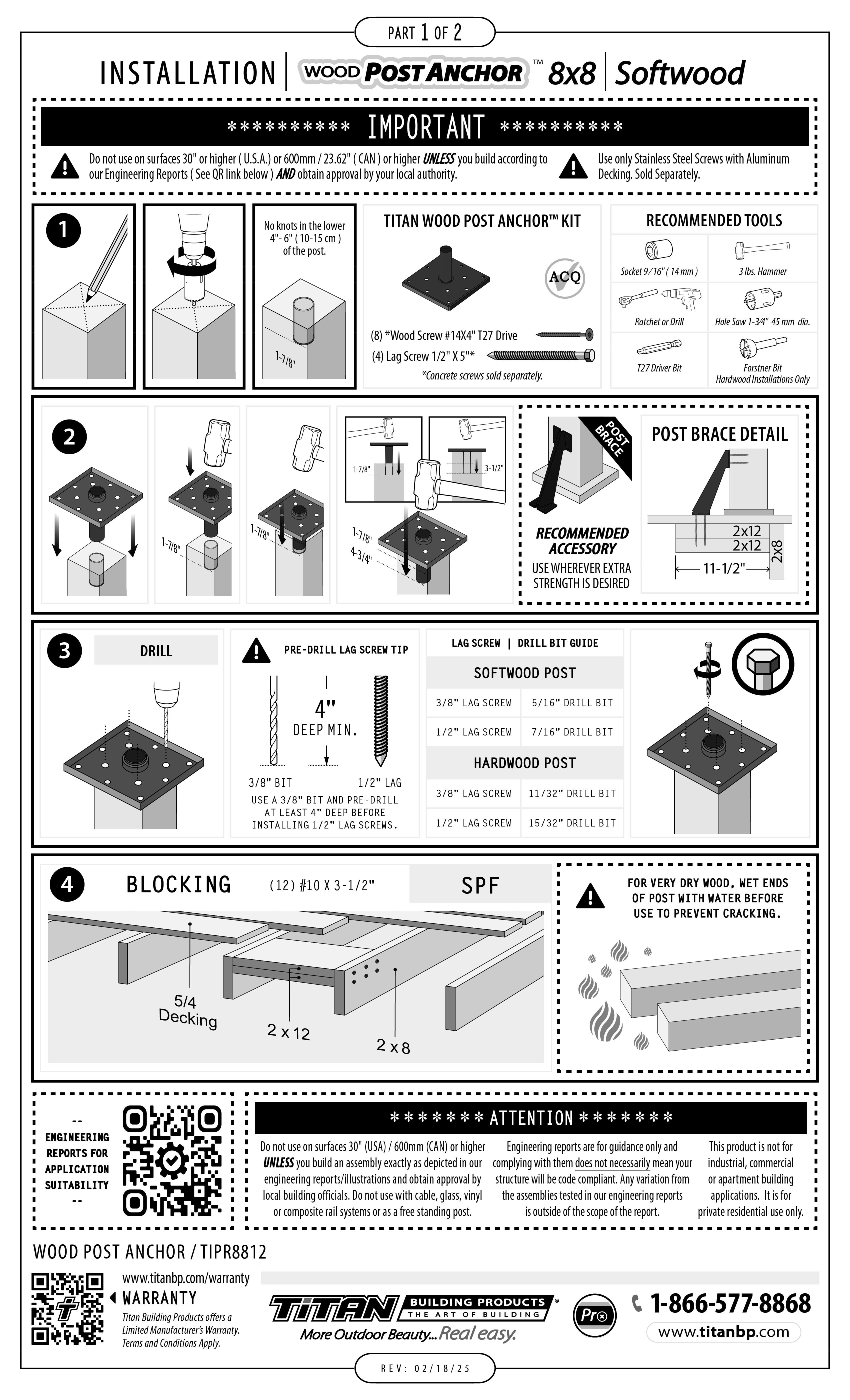 8x8 Post Anchor Instructions