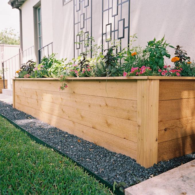 Gardenary Cedar Raised Garden Beds with Trim
