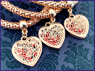 Cube Charms Silver Metal Bracelet