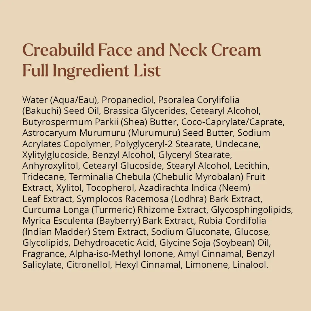 Mini Cerabuild Face & Neck Cream: Full Ingredient List