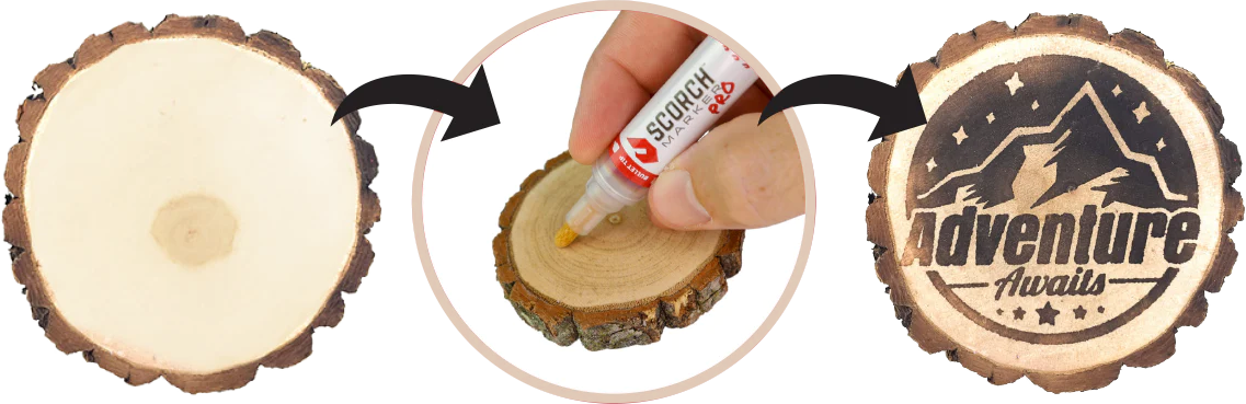 Creative Scorch Wood Burned Marker Practical Chemical Wood-burning Pens  Pyrography Caramel Marker DIY Woodworking Tools